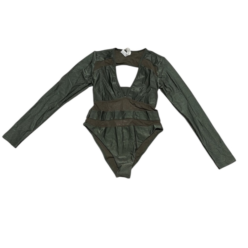 Hollie Watman Green One Piece Swim Suit